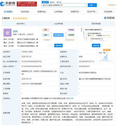 科大訊飛遵義大數據公司成立，注冊資本3000萬深耕軟件開發