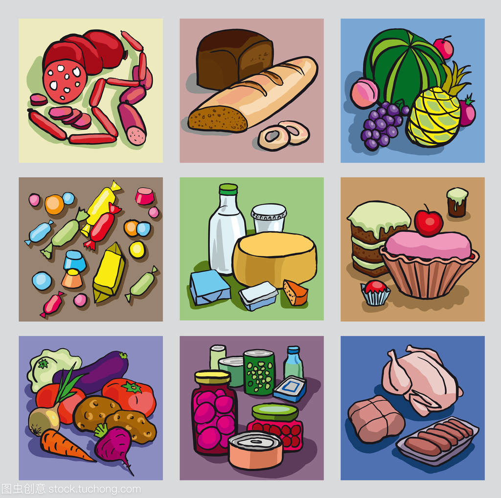 舌尖上的多彩畫卷 不同種類食物的藝術描繪